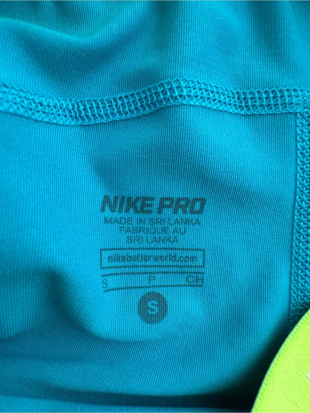 Nike Pro Dri-FIT Compression Shorts Womens Small Blue Green Athletic Training